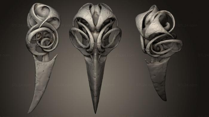 Mask (Mystic Crow Skull, MS_0188) 3D models for cnc